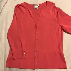 Coral colored sweater set